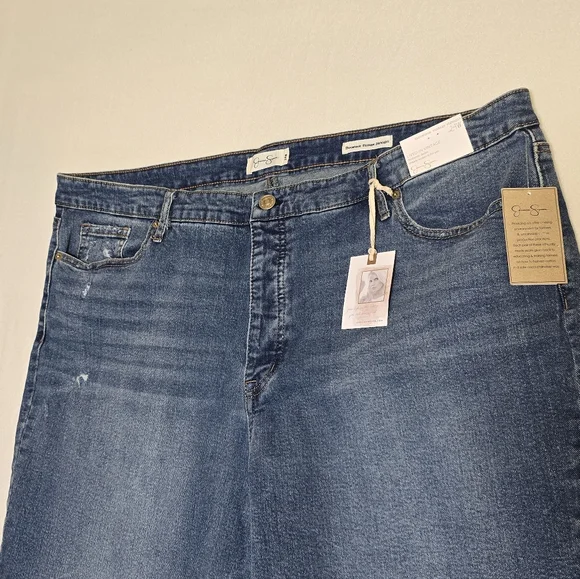 Jessica Simpson Throwback Vintage Straight Jeans 24W NWT Plus - Picture 2 of 8